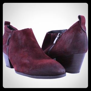 Franco Sarto Granite Red Leather Booties!